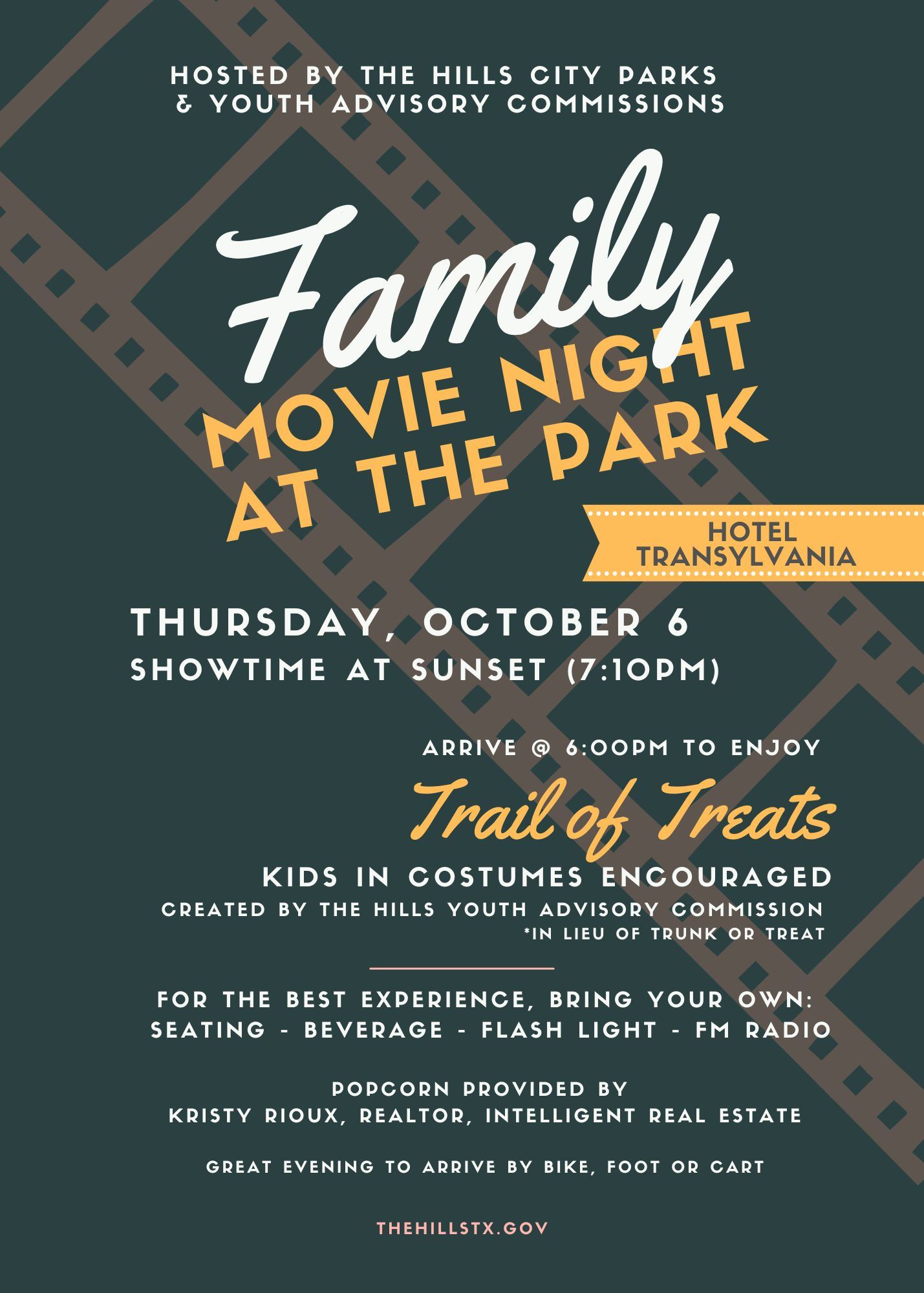 Movie Night and Trail of Treats on October 6